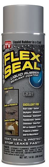 Flex Seal US473SL20 Rubberized Spray Coating, Gray, 14 oz, Can