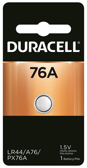 Duracell PX76A675PK Battery, 1.5 V Battery, 190 mAh, A76 Battery, Alkaline, Lithium, Manganese Dioxide