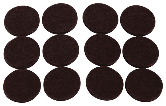 ProSource FE-50220-PS Furniture Pad, Felt Cloth, Brown, 7/8 in Dia, 5/64 in Thick, Round