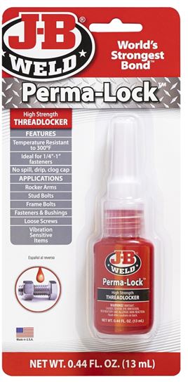 J-B Weld 27113 Threadlocker, Liquid, Mild Organic, Red, 13 mL, Bottle