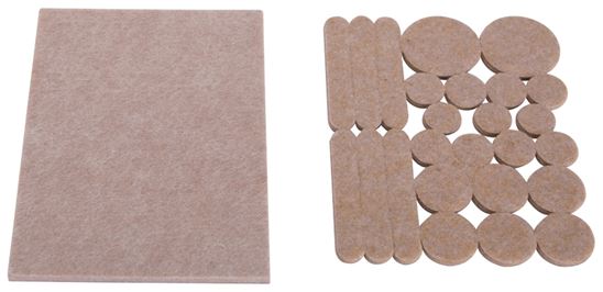 ProSource FE-50209-PS Furniture Pad, Felt Cloth, Beige, 4-1/2 x 6, 1/2, 1, 5/8, 3/4 and 2-3/4 x 1/2 in Dia