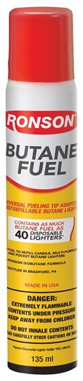 Ronson 99144 Lighter Fuel, Gas, Clear, 2.75 oz, Pack of 12