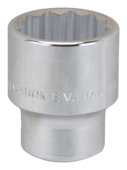 Vulcan MT-SM6034 Drive Socket, 34 mm Socket, 3/4 in Drive, 12-Point, Chrome Vanadium Steel, Chrome