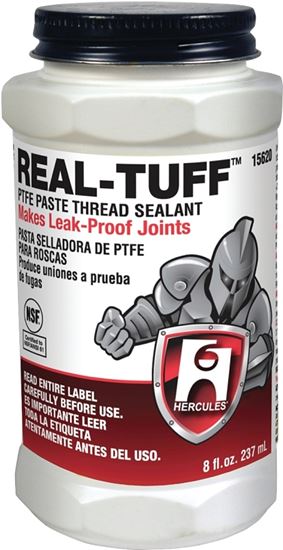 Hercules REAL TUFF 15620 Thread Sealant, 8 oz, Can, Paste, White