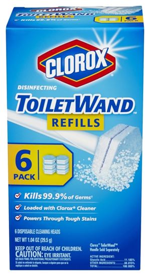 Clorox 14882 Toilet Wand Refill, Pack of 6