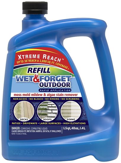 Wet & Forget 805048RF Outdoor Hose End Refill, 48 oz, Liquid, Characteristic, Clear Yellow