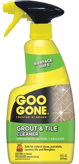Goo Gone 2052 Grout and Tile Cleaner, 14 oz Bottle, Liquid, Citrus, Clear
