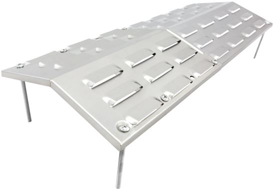 GrillPro 92375 Heat Plate, Stainless Steel, Porcelain Enamel-Coated, For: H or Bar Burners on the Grill