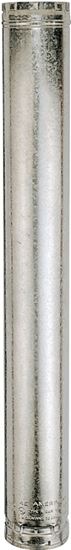 AmeriVent 6E5 Type B Gas Vent Pipe, 6 in OD, 5 ft L, Aluminum/Galvanized Steel, Pack of 4