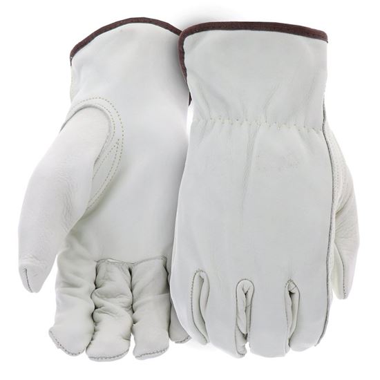 Boss 4068J Gloves, XL, Keystone Thumb, Open, Shirred Elastic Back Cuff, Leather, Natural