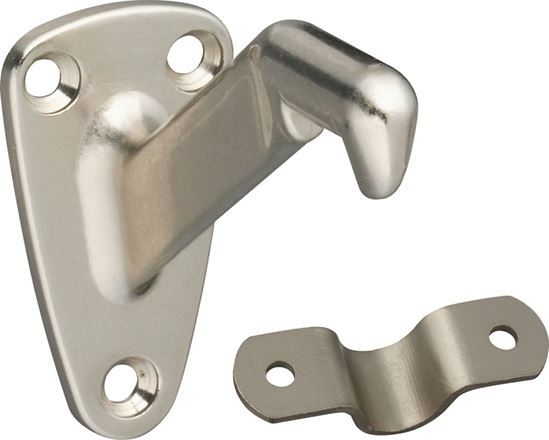 National Hardware N830-117 Heavy-Duty Handrail Bracket, 250 lb, Die-Cast Zinc, Satin Nickel