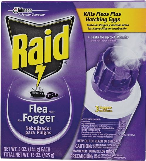 Raid 41654 Flea Killer Plus Fogger, 3840 cu-ft Coverage Area, Clear