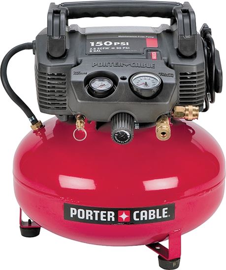 Porter-Cable C2002 Portable Electric Air Compressor, Tool Only, 6 gal Tank, 0.8 hp, 120 V, 150 psi Pressure, 1-Stage