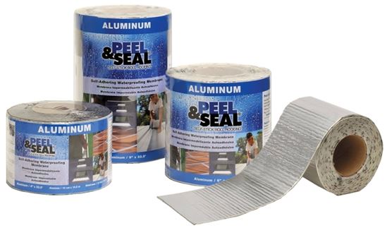 MFM Peel & Seal 50042 Shrink-Wrapped Self-Stick Roofing, 33-1/2 ft L, 6 in W, 100 sq-ft Coverage Area, Asphalt/Polymer, Pack of 6