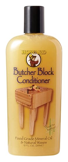 Howard BBC012 Butcher Block Conditioner, Light Tan, Gel, 12 oz, Bottle