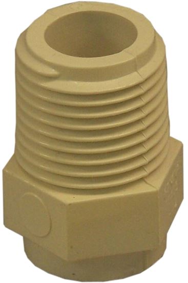 NIBCO T00060D Pipe Adapter, 1/2 in, Slip x MIP, CPVC, SCH 40 Schedule