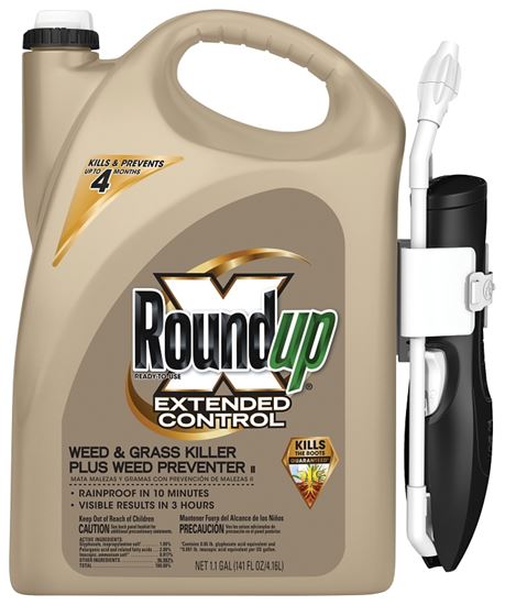 Roundup 5101910 Weed and Grass Killer with Comfort Wand, Liquid, Spray Application, 1.1 gal