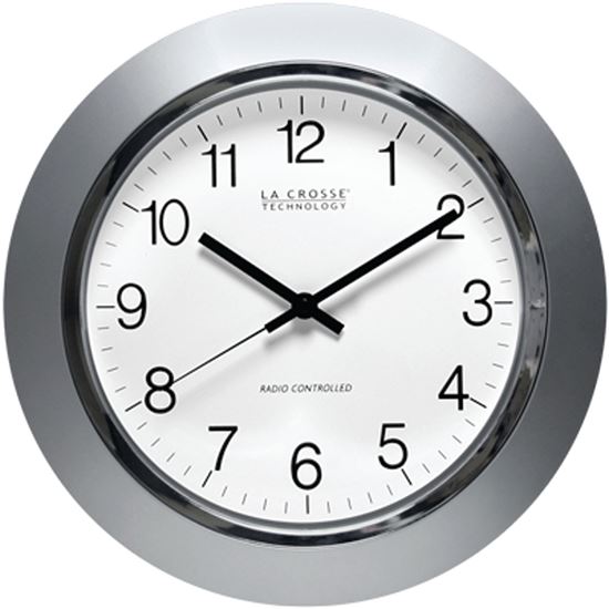 Equity WT-3144S Clock, Round, Silver Frame, Plastic Clock Face, Analog