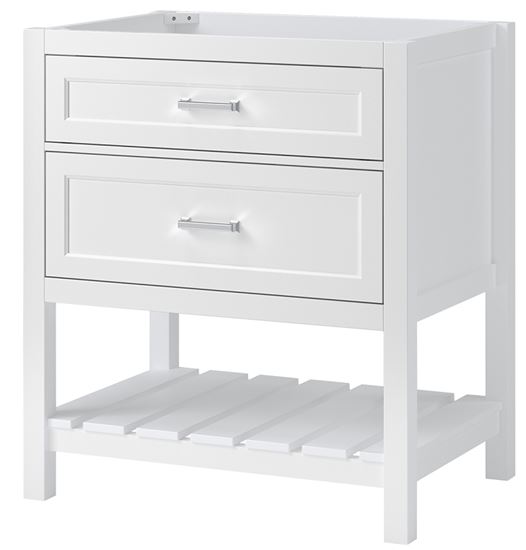 Craft + Main Lawson Series LSWV3022D Vanity Cabinet, 30 in W Cabinet, 21-1/2 in D Cabinet, 34 in H Cabinet, Wood, White