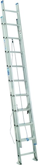 Werner D1340-2 Extension Ladder, 37 ft H Reach, 250 lb, Aluminum