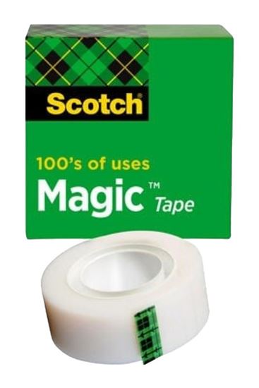 Scotch Magic 810 Office Tape, 1296 in L, 3/4 in W, Acetate Backing