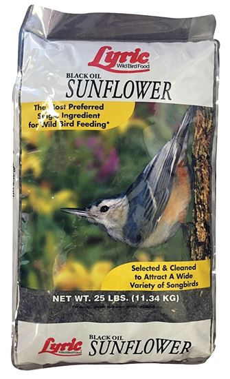 Lyric 2647281 Bird Seed, Sunflower, 25 lb Bag