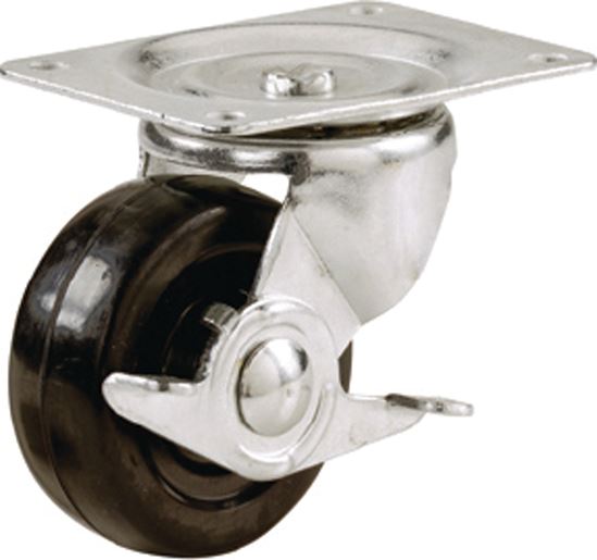 Shepherd Hardware 9512 Swivel Caster, 4 in Dia Wheel, 1-1/4 in W Wheel, Rubber Wheel, 225 lb