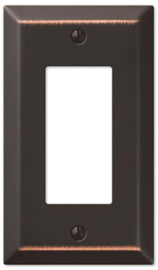 AmerTac Century 163RDB Switch Wallplate, 4-15/16 in L, 2-7/8 in W, 1 -Gang, Stamped Steel, Aged Bronze, Pack of 6