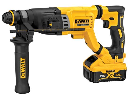 DeWALT DCH263R2 Rotary Hammer Kit, Battery Included, 20 V, 6 Ah, 1-1/8 in Chuck, Keyless Chuck, 0 to 4300 bpm