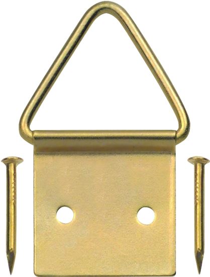 OOK 50205 Picture Hanger, 20 lb, Steel, Brass, Gold, 4/PK