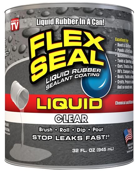 Flex Seal LFSCLRR32 Rubberized Coating, Clear, 32 oz