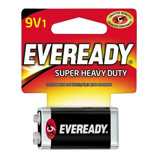 Eveready Gold 1222SW Battery, 9 V Battery, 400 mAh, Zinc, Manganese Dioxide