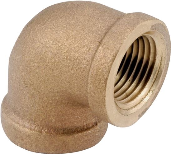 Anderson Metals 738100-32 Pipe Elbow, 2 in, IPT, 90 deg Angle, Brass, Rough, 200 psi Pressure