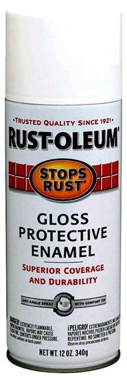 Rust-Oleum 7792830 Rust Preventative Spray Paint, Gloss, White, 12 oz, Can