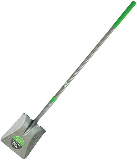 Ames 25337100 Shovel, 9-3/4 in W Blade, Steel Blade, Fiberglass Handle, Cushion Grip Handle, 56-1/4 in L Handle