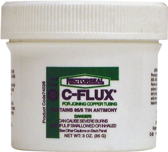 Rectorseal C-Flux Series 74026 Soft Soldering Flux, 3 oz, Carton, Paste, Gray