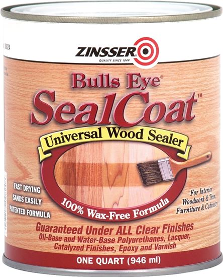 Zinsser 824H Sanding Sealer, Clear, Liquid, 1 qt