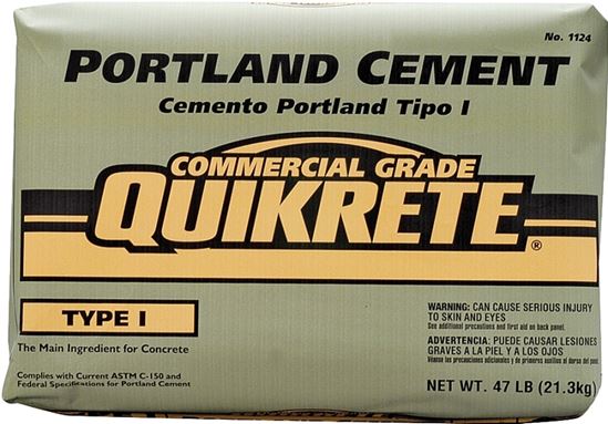 Quikrete 1124-47 Portland Cement, Gray, Solid, 47 lb Bag, Pack of 48