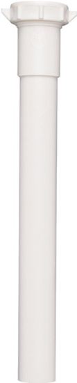 Plumb Pak PP42-8W Pipe Extension Tube, 1-1/4 in, 8 in L, Slip-Joint, Plastic, White