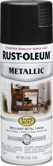 Rust-Oleum 7250830 Rust Preventative Spray Paint, Metallic, Black Night, 11 oz, Can