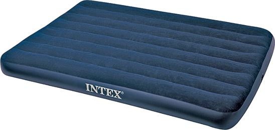 INTEX 68758 Downy Airbed Mattress, 75 in L, 54 in W, Full, Vinyl, Blue