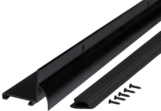 M-D 11824 Under Door Seal, 2-1/4 in W, 1-3/8 in Thick, 36 in L, Aluminum, Matte Black