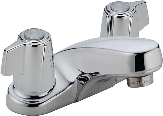 Delta Classic Series 2500LF Bathroom Faucet, 1.2 gpm, 2-Faucet Handle, Brass, Chrome Plated, Knob Handle, Rigid Spout