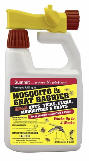 Summit 010-6 Mosquito and Gnat Barrier, Liquid, Slight Chemical, 32 oz Spray Bottle