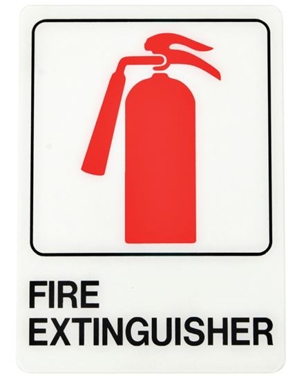 SIGN FIRE EXTNGR 5X7IN PLASTIC, Pack of 5