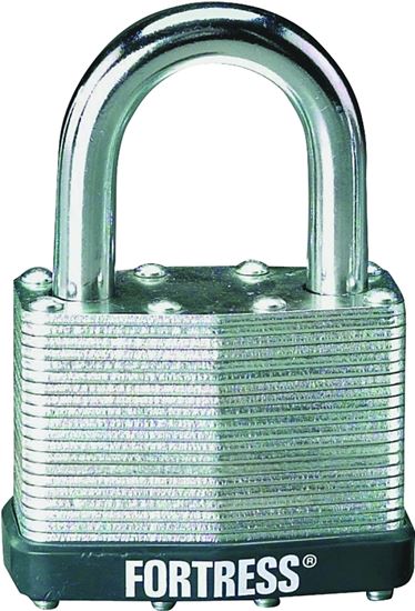 Master Lock 1805T Padlock, Keyed Alike Key, 5/16 in Dia Shackle, 1-1/4 in H Shackle, Cast Hardened Steel Shackle