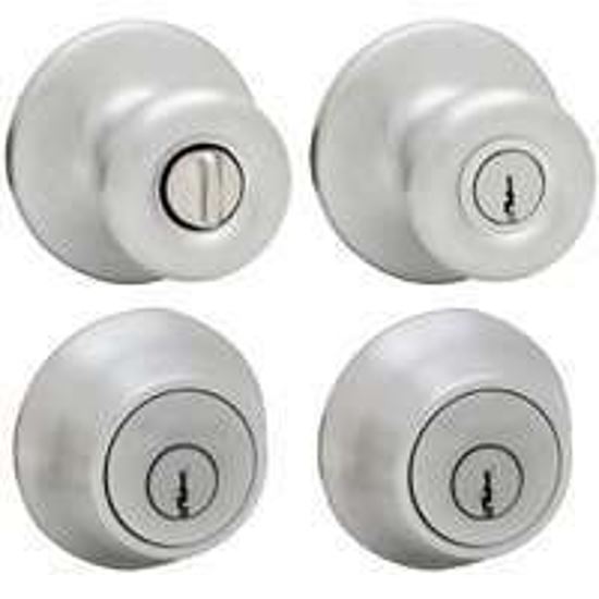 Kwikset 695T 26DCP6ALRCSK6 Combination Lockset, Knob Handle, Tylo Design, Satin Chrome, 3 Grade