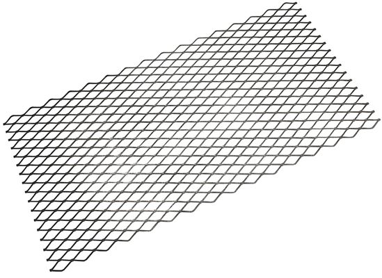 Stanley Hardware 4075BC Series N215-780 Expanded Grid Sheet, 13 Thick Material, 16 in W, 32 in L, Steel, Plain, Pack of 3