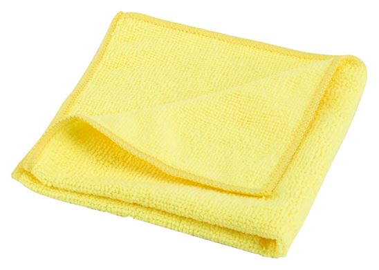 Simple Spaces OG003 Cleaning Cloth, 12 in L, 12 in W, Microfiber, Yellow, Pack of 12