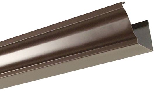 Amerimax 2400619120 Gutter, 10 ft L, 5 in W, 0.185 Thick Material, Aluminum, Brown, Pack of 10